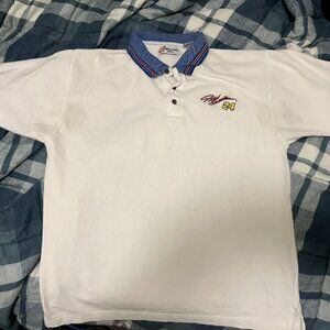 Jeff Gordon NASCAR Racing Polo White Size L Red White Blue